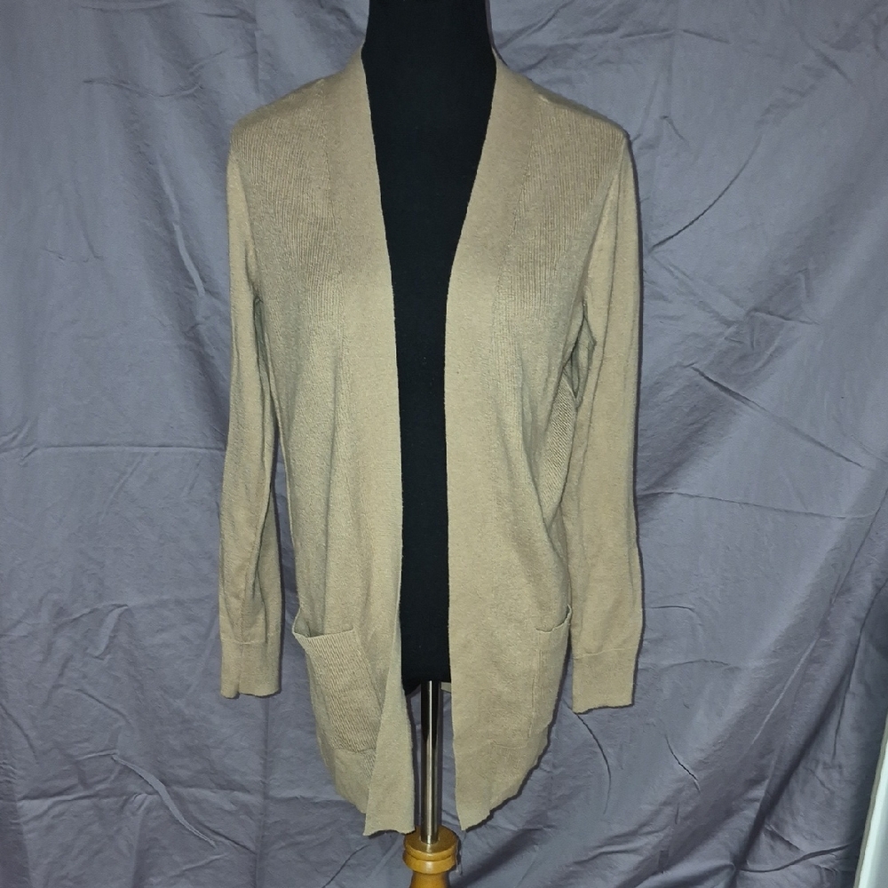 GAP Women's Camel Open-Front Cardigan